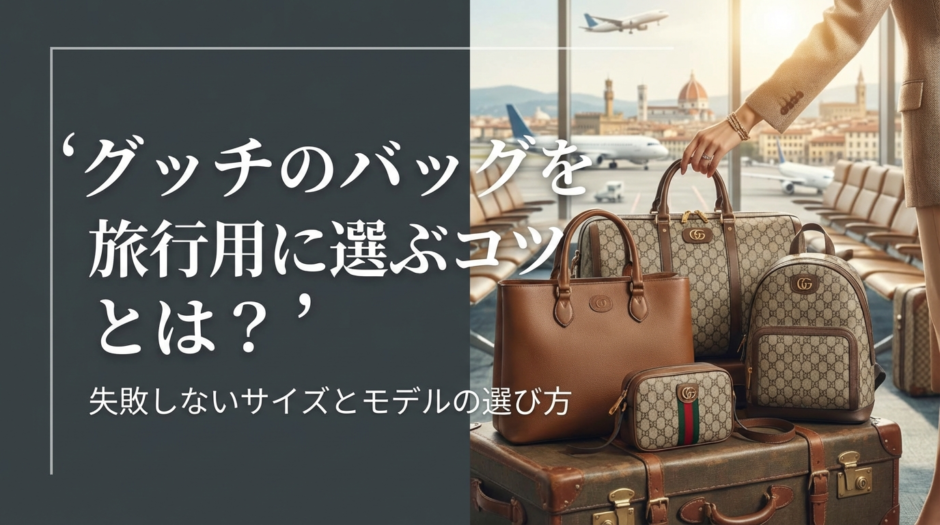 グッチのバッグを旅行用に選ぶコツとは？失敗しないサイズとモデルの選び方