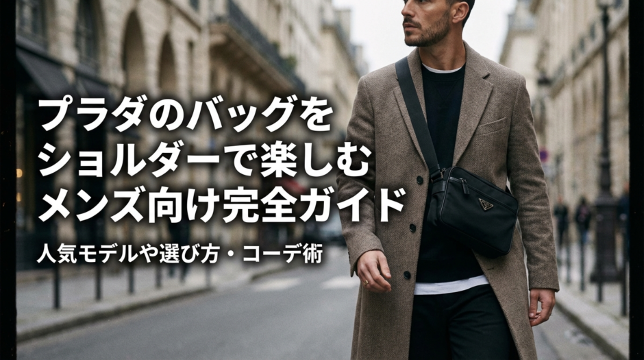 プラダのバッグをショルダーで楽しむメンズ向け完全ガイド｜人気モデルや選び方・コーデ術
