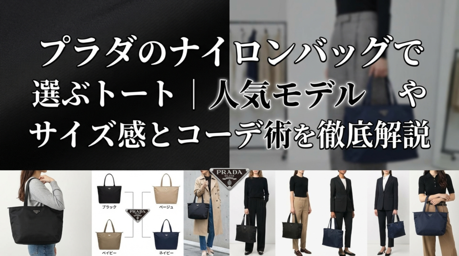 プラダのナイロンバッグで選ぶトート｜人気モデルやサイズ感とコーデ術を徹底解説