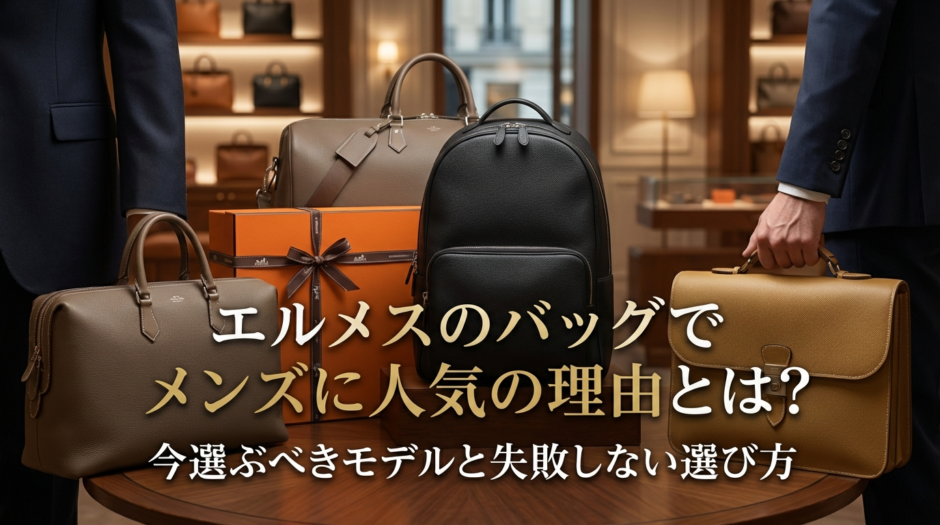 エルメスのバッグでメンズに人気の理由とは？今選ぶべきモデルと失敗しない選び方
