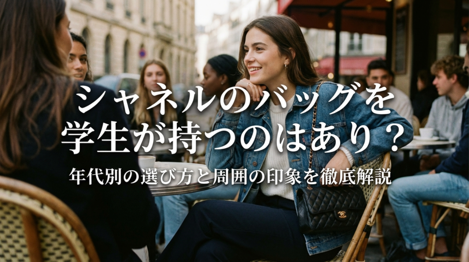 シャネルのバッグを学生が持つのはあり？年代別の選び方と周囲の印象を徹底解説