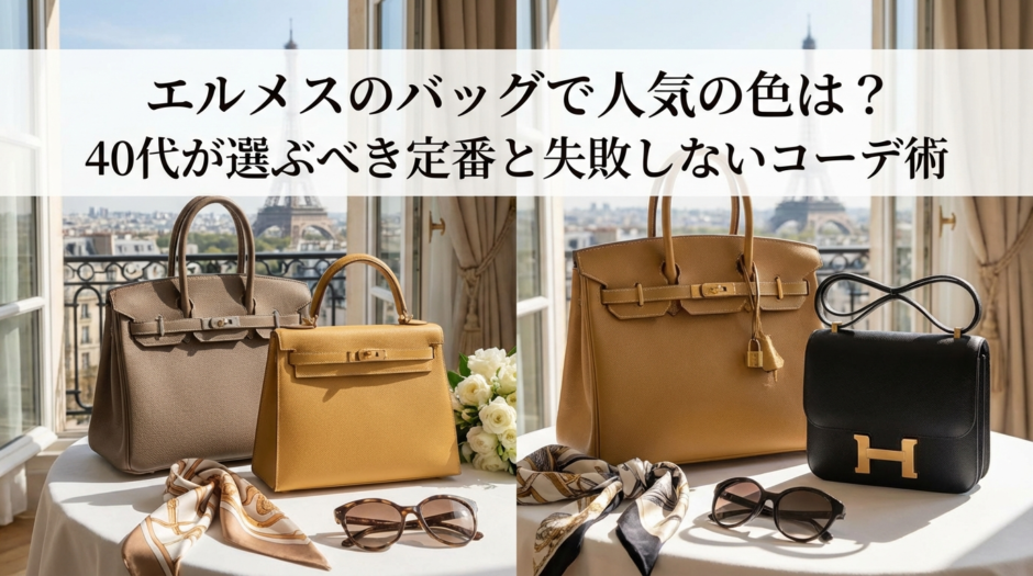 エルメスのバッグで人気の色は？40代が選ぶべき定番と失敗しないコーデ術