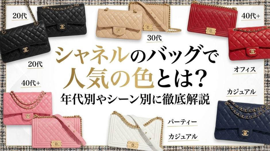 シャネルのバッグで人気の色とは？年代別やシーン別に徹底解説