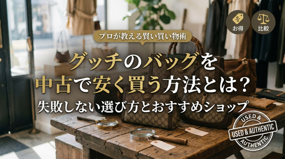 グッチのバッグを中古で安く買う方法とは？失敗しない選び方とおすすめショップ