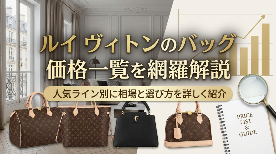 ルイ ヴィトンのバッグの価格一覧を網羅解説｜人気ライン別に相場と選び方を詳しく紹介