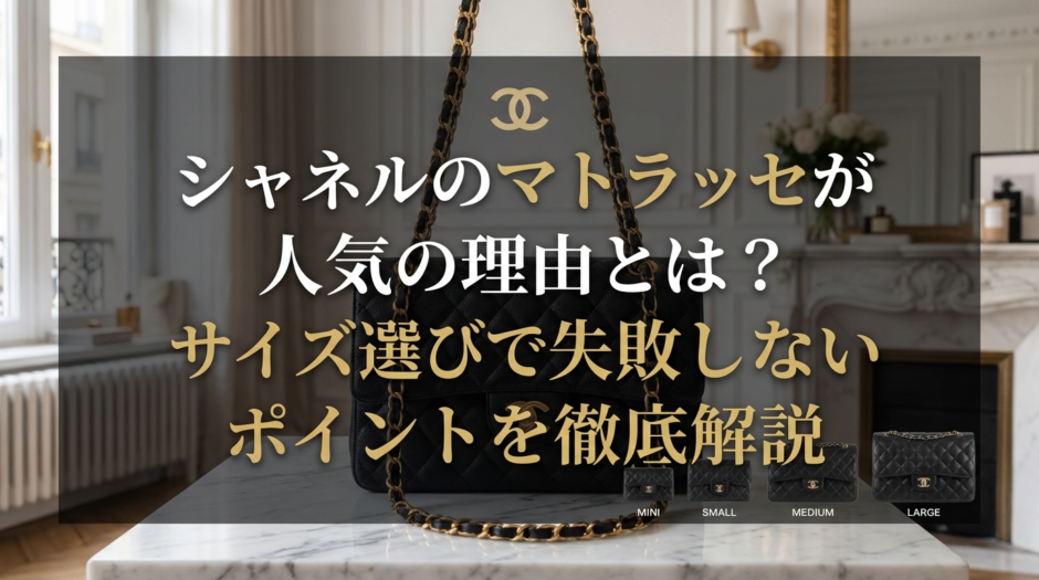 シャネルのバッグでマトラッセが人気の理由とは？サイズ選びで失敗しないポイントを徹底解説