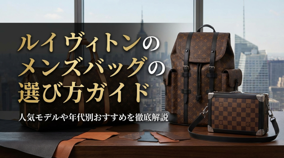 ルイ ヴィトンのメンズバッグの選び方ガイド｜人気モデルや年代別おすすめを徹底解説