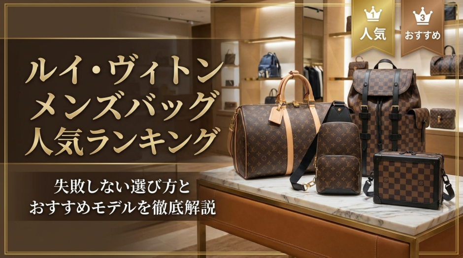 ルイ・ヴィトンのメンズバッグ人気ランキングとは？失敗しない選び方とおすすめモデルを徹底解説