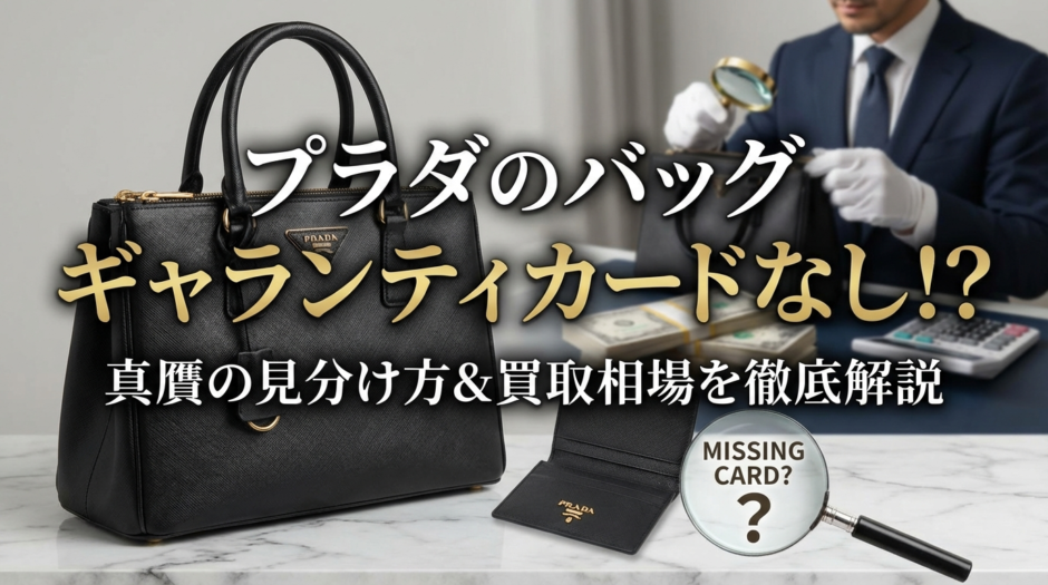 プラダのバッグでギャランティカードがない場合は？真贋の見分け方や買取相場を徹底解説
