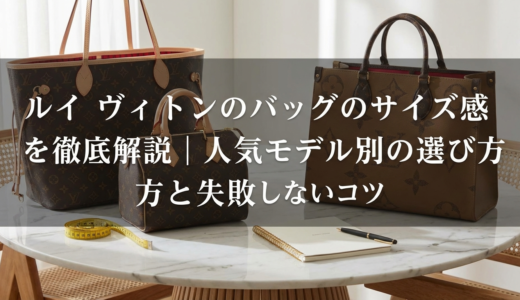 ルイ ヴィトンのバッグのサイズ感を徹底解説｜人気モデル別の選び方と失敗しないコツ