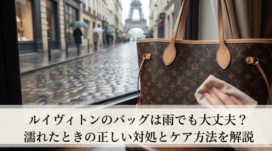 ルイ ヴィトンのバッグは雨でも大丈夫？濡れたときの正しい対処とケア方法を解説