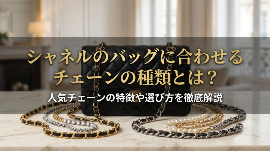 シャネルのバッグに合わせるチェーンの種類とは？人気チェーンの特徴や選び方を徹底解説