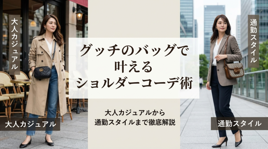 グッチのバッグで叶えるショルダーコーデ術｜大人カジュアルから通勤スタイルまで徹底解説
