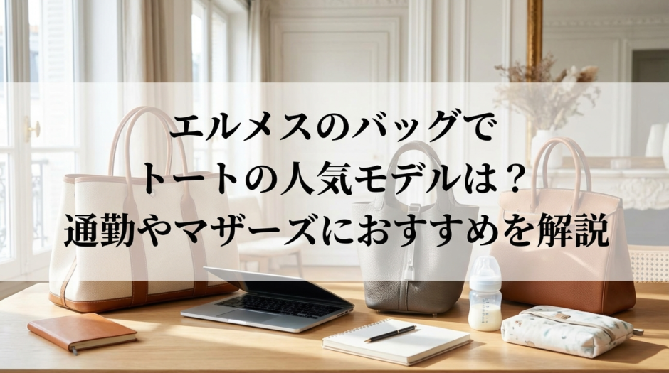 エルメスのバッグでトートの人気モデルは？通勤やマザーズにおすすめを解説