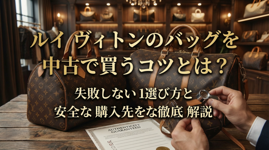 ルイ ヴィトンのバッグを中古で買うコツとは？失敗しない選び方と安全な購入先を徹底解説