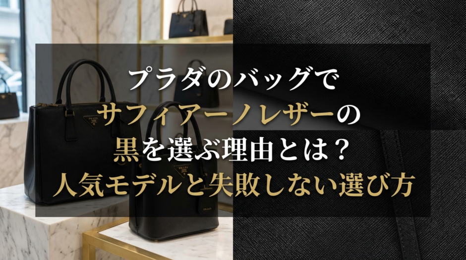 プラダのバッグでサフィアーノレザーの黒を選ぶ理由とは？人気モデルと失敗しない選び方