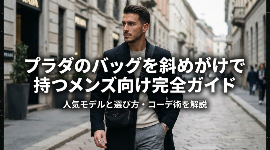 プラダのバッグを斜めがけで持つメンズ向け完全ガイド｜人気モデルと選び方・コーデ術を解説